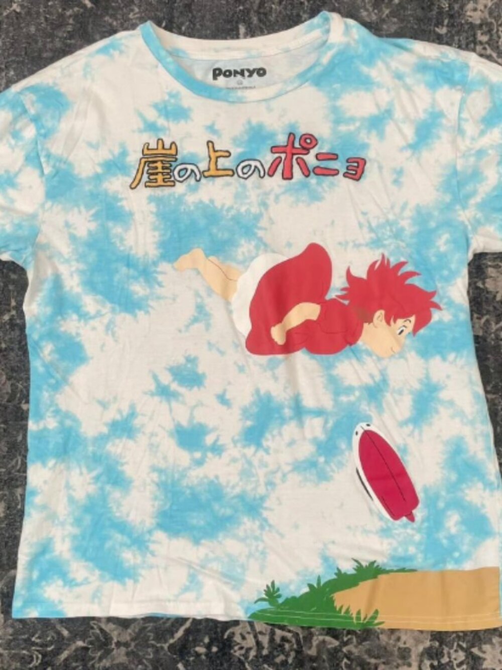 Vintage 2000s Ponyo Tie Due T shirt Studio Ghibli Graphic Tee